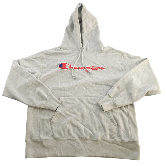 Champion Hoodie Mens XL Reverse Weave Spell Out Pullover 3D Chenille Script Logo - Picture 1 of 10